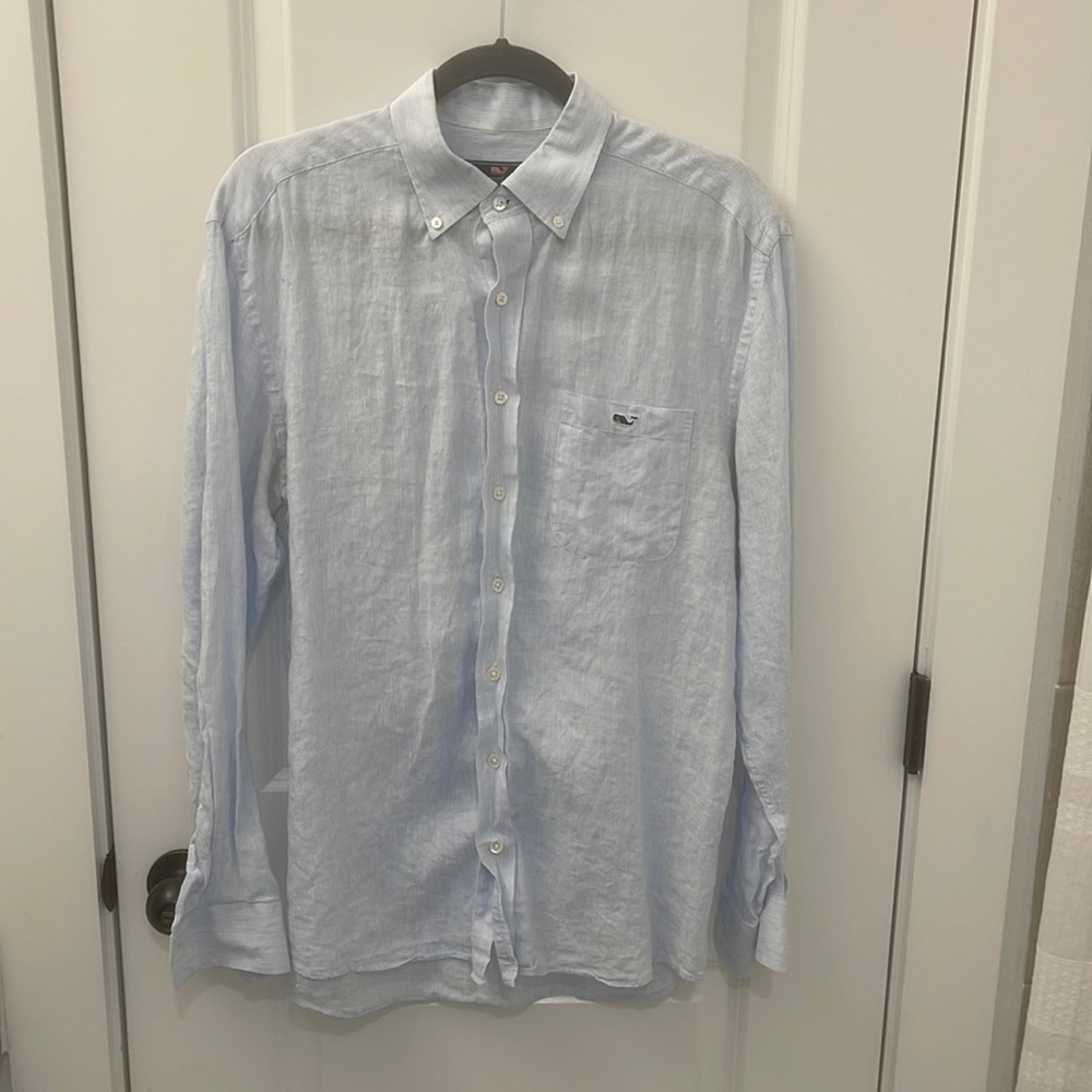 Men’s vineyard vines linen classic fit tucker shirt